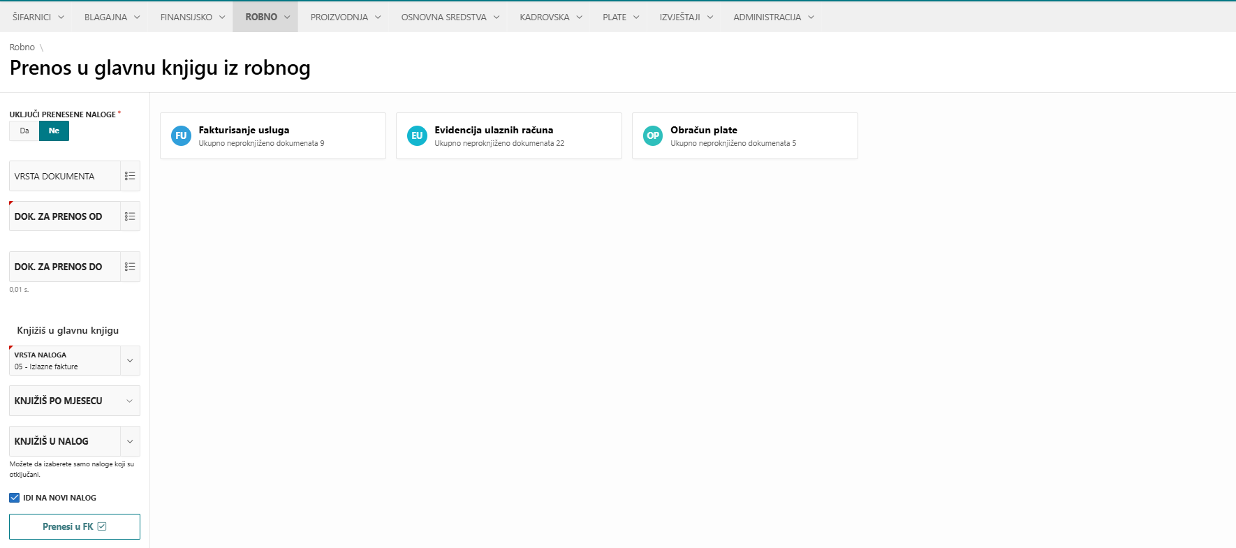 Neksus ERP screen 9